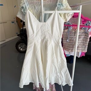 Zara White Sleeveless Dress